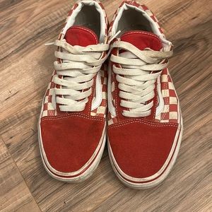 Red Checkered Vans